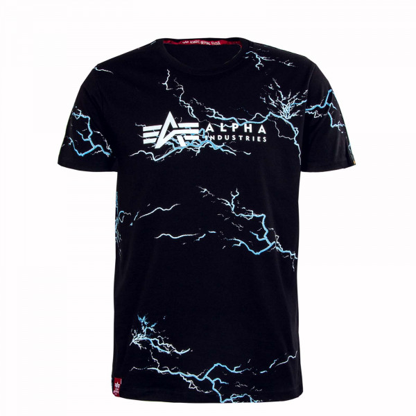 Herern T-Shirt - Lightning AOP - Black / White