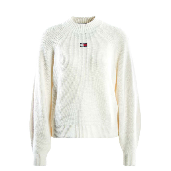 Damen Sweatshirt - Badge Mockneck - Ancient White
