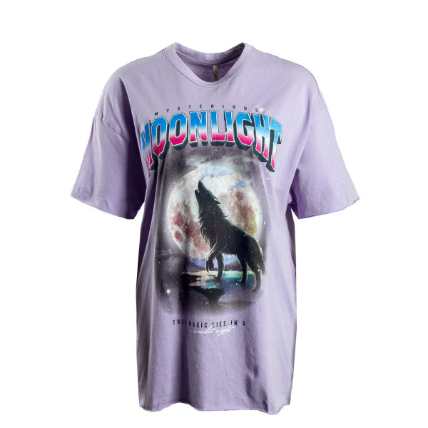 Damen T-Shirt - Lucy Oversized Wolf Moonlight - rosa