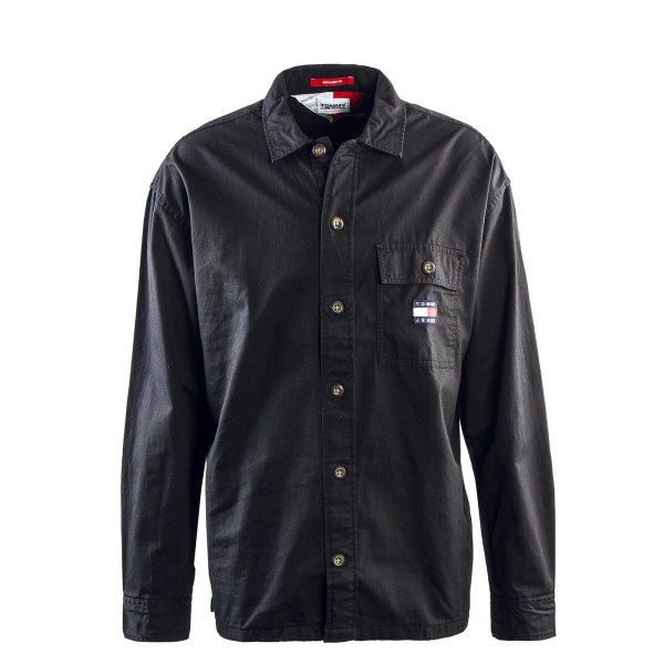 Herren Hemd - Classic Solid Overshirt - Black