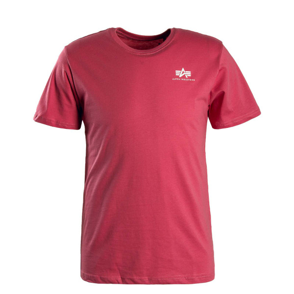Herren T-Shirt - Basic T Small Logo - Coral Red