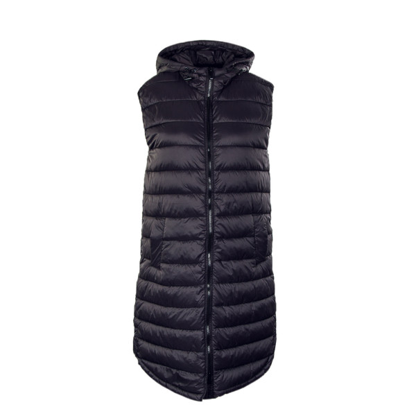 Damen Mantel - Melody Quilted Overs Waistcoat - Black