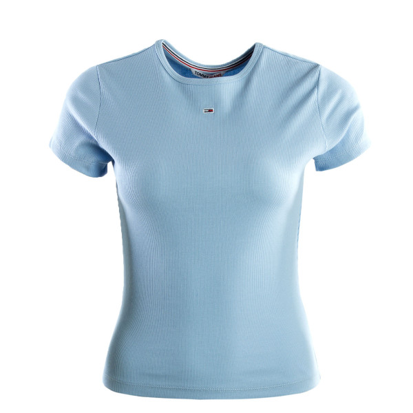 Damen T-Shirt - Bby Essential Rib - Chambray Blue
