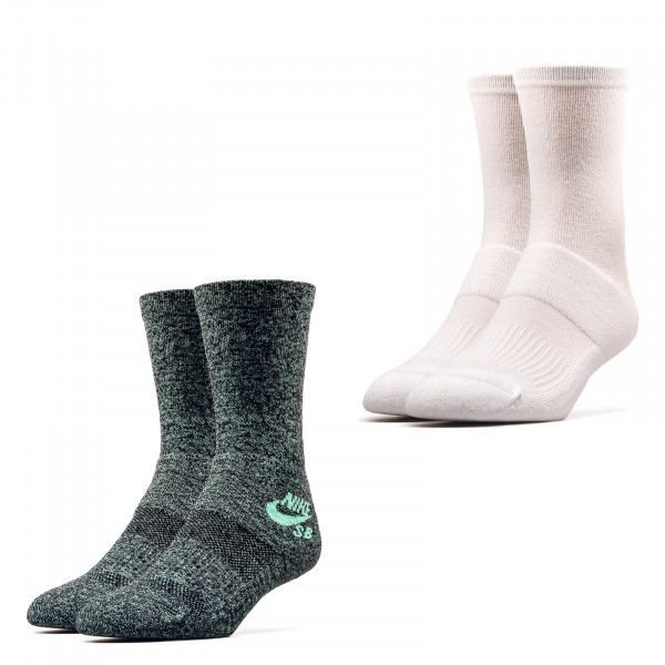 Nike SB Socks 2 Pack 6855 White Green