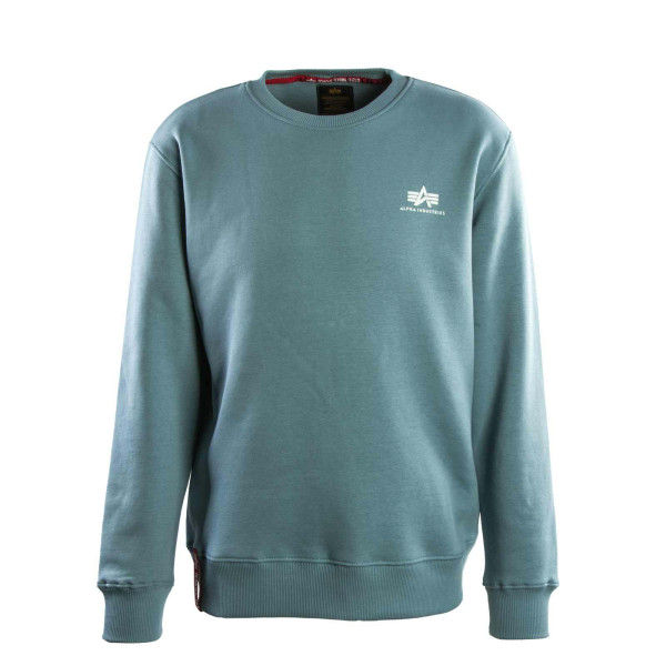 Basic Sweater Small Logo Greyblue