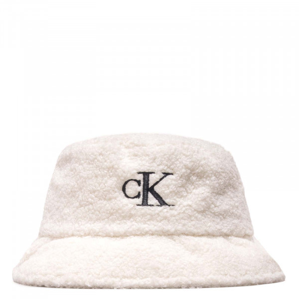 Bucket Hat - Monogram Sherpa - White