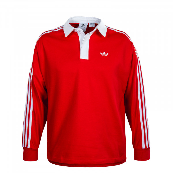 Herren Longsleeve . Solid Rugby - Red / White