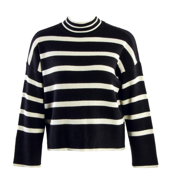 Damen Pullover - Ibi Highneck Pullover Knit - Black / White