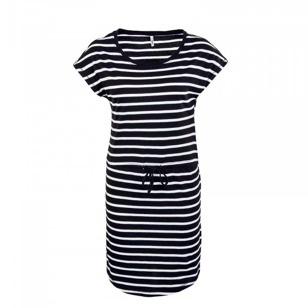 Damen Kleid - May Life - Black / Stripe / White