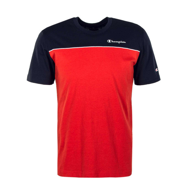 Herren T-Shirt - Crewneck 217855 - Navy / Red