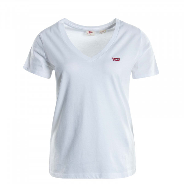 Damen T-Shirt - V-Neck - White