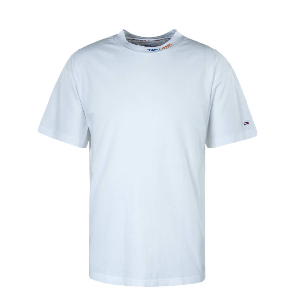 Herren T-Shirt - Relaxed Mock Neck - White