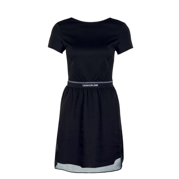 Damen Kleid - Logo Waistband Dress - Black / Black