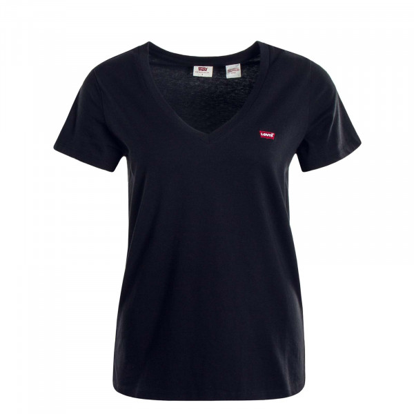 Damen T-Shirt - V-Neck - Black