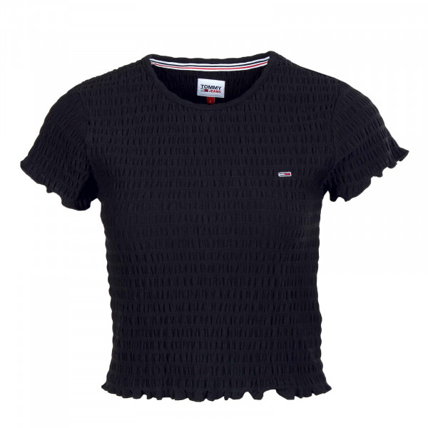 Damen T-Shirt - Crop Smock Tee 10449 - Black
