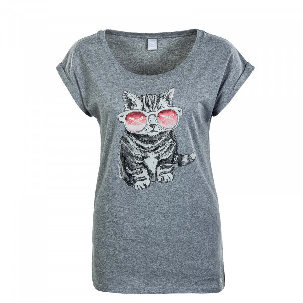 Damen T-Shirt - Iriecat - Grey / Melange