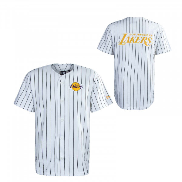Herren T-Shirt - Pinstripe Baseball Jersey Los Lakers - White