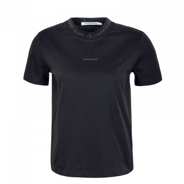 Damen T-Shirt - Logo Intarsia Tee - Black
