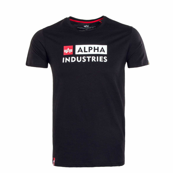 Herren T-Shirt - Alpha Block Logo - Black
