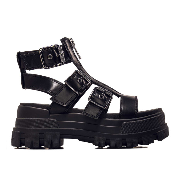 Damen Sandale - Gld Zip Sandal Platform Vegan Nappa - Black