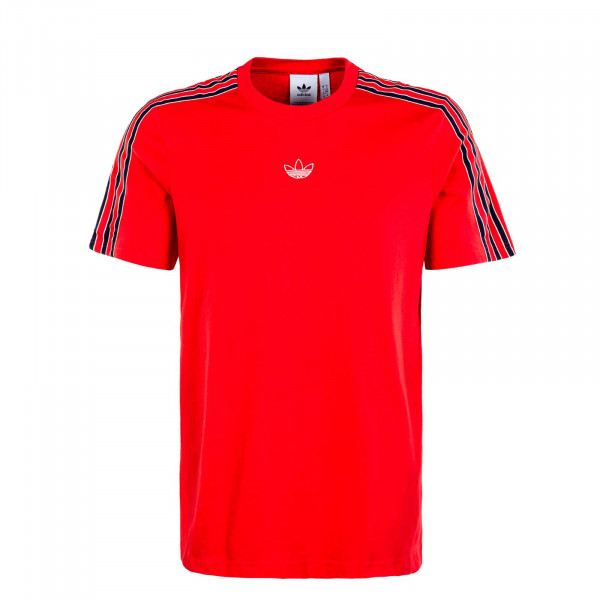 Herren T-Shirt - Sport 3 Stripe Viv - Red