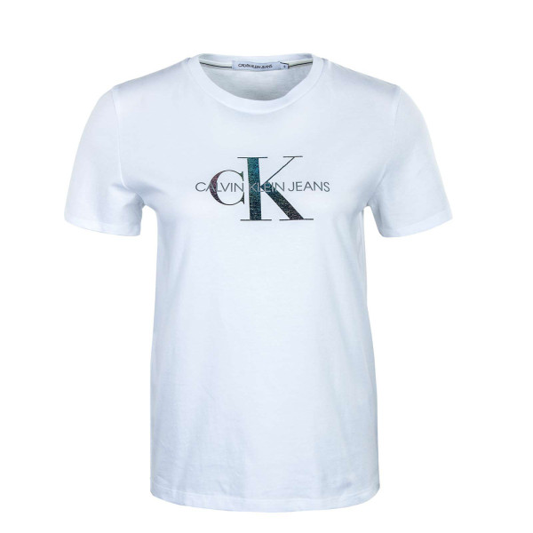 Damen T-Shirt - Reflective Monogram Tee - Bright White