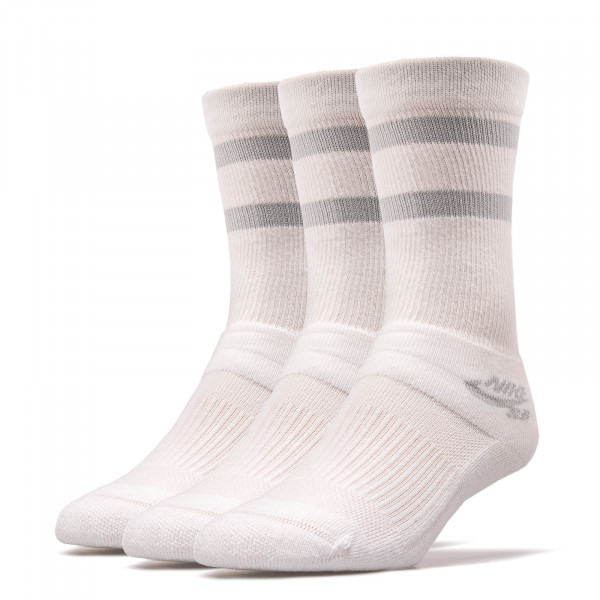 Nike SB Socks SX 5760 3er P White Grey