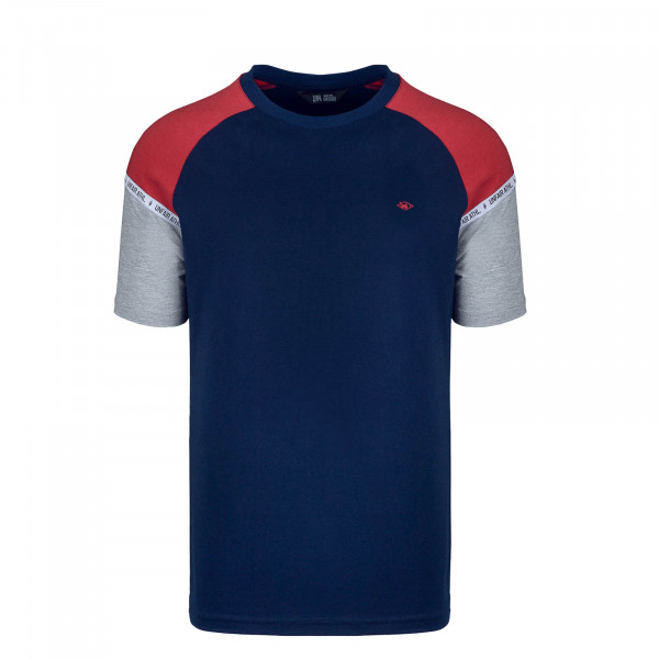 Herren T-Shirt - Hash Panel - Navy Red
