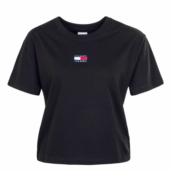 Damen T-Shirt - Center Badge - Black