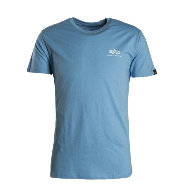 Herren T-Shirt - Basic Small Logo - Light Blue