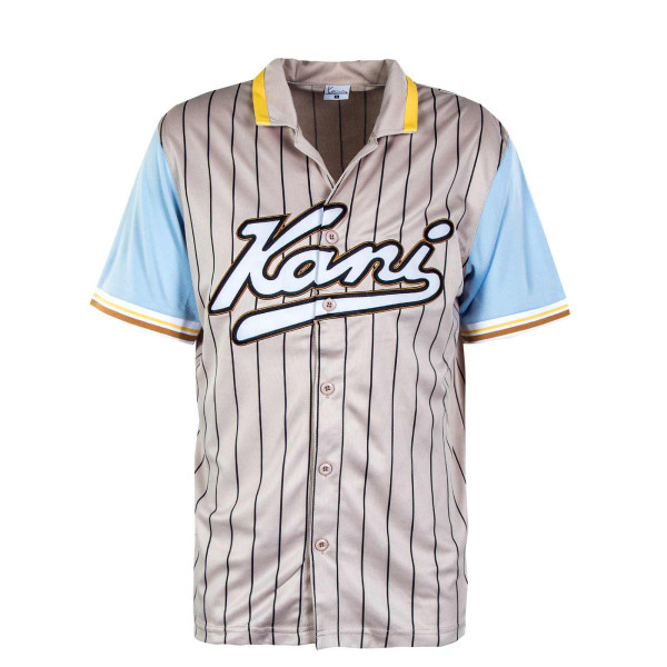 Herren Shirt - Varsity Pinstripe Baseball - Light sand