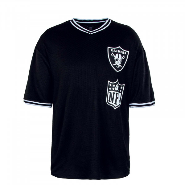 Herren Football Shirt - Mesh - Black Fit Loose