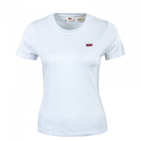 Damen T-Shirt - Rib Baby Tee - White