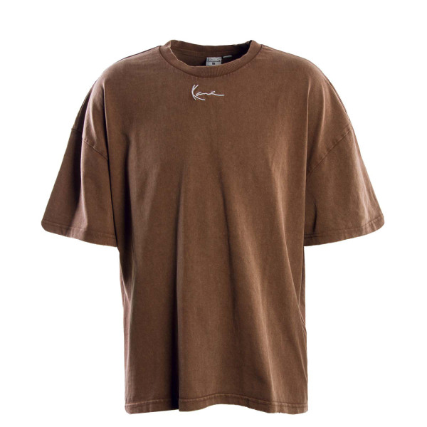 Herren T-Shirt - Small Sign Heavy Jersey Wash - Brown