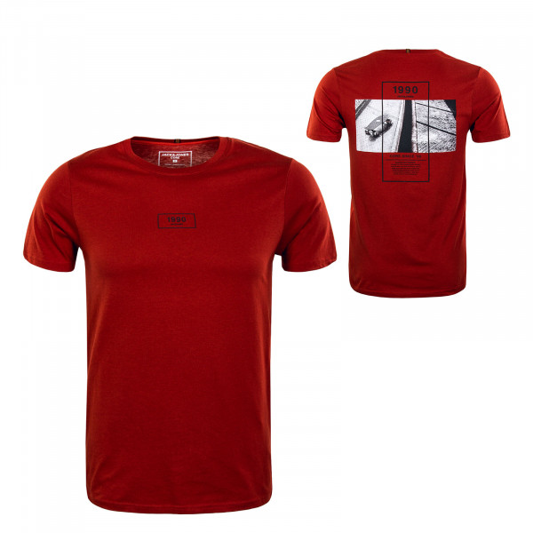 Herren T-Shirt - Jannik Crew Neck - Red Ochre
